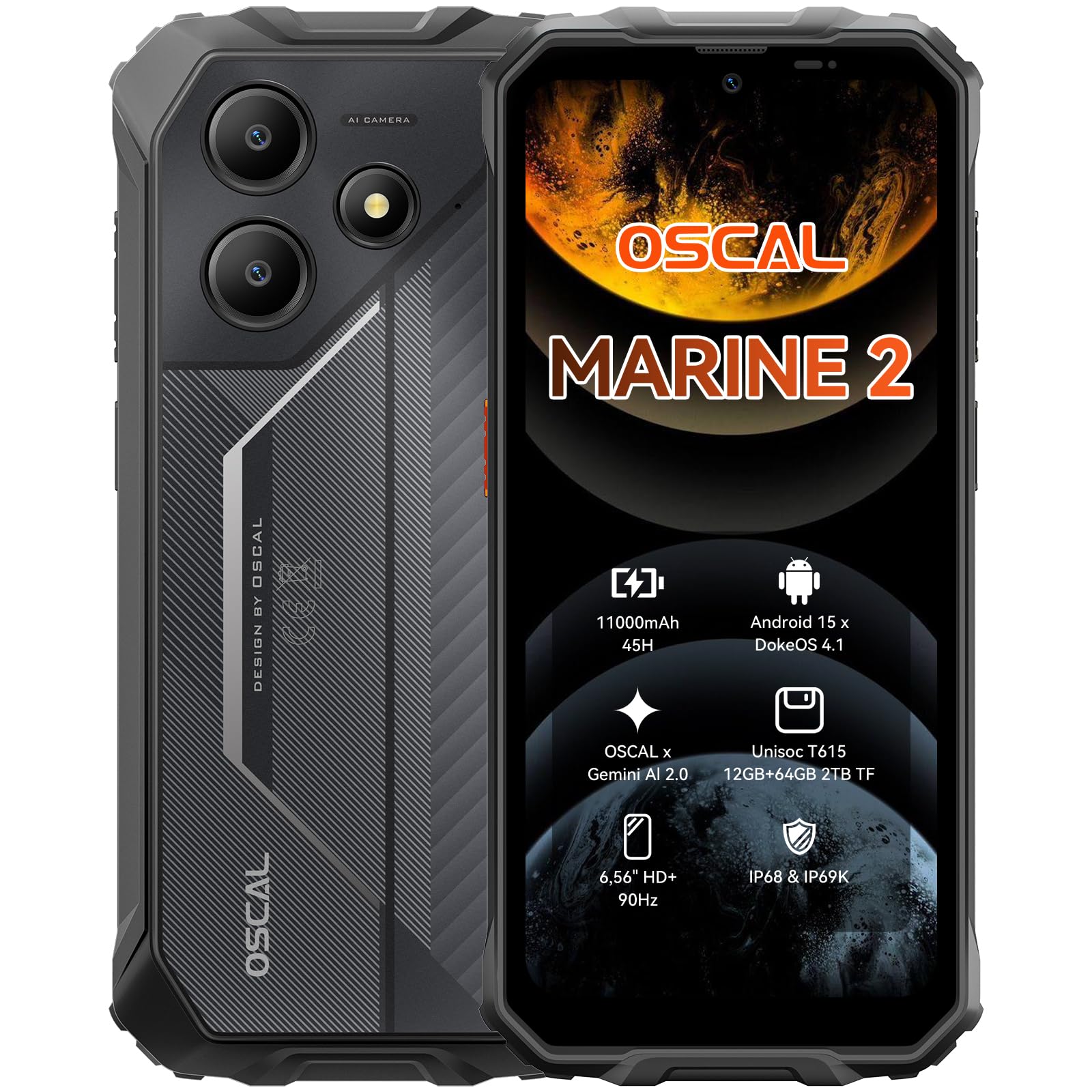 タフネススマホ　OSCAL MARINE 2 タフネススマホ OSCAL MARINE 2 Amazon | OSCAL Marine2