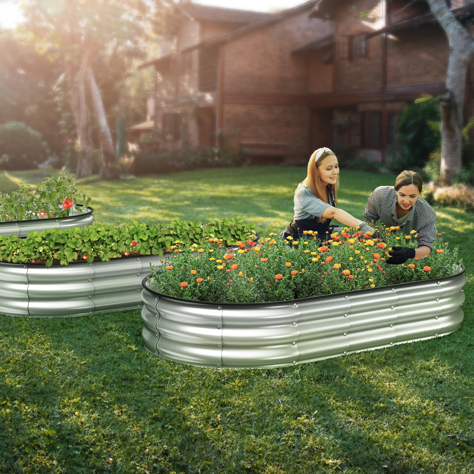 Winpull Raised Garden Bed Kit - Grow Vegetables & Flowers -5