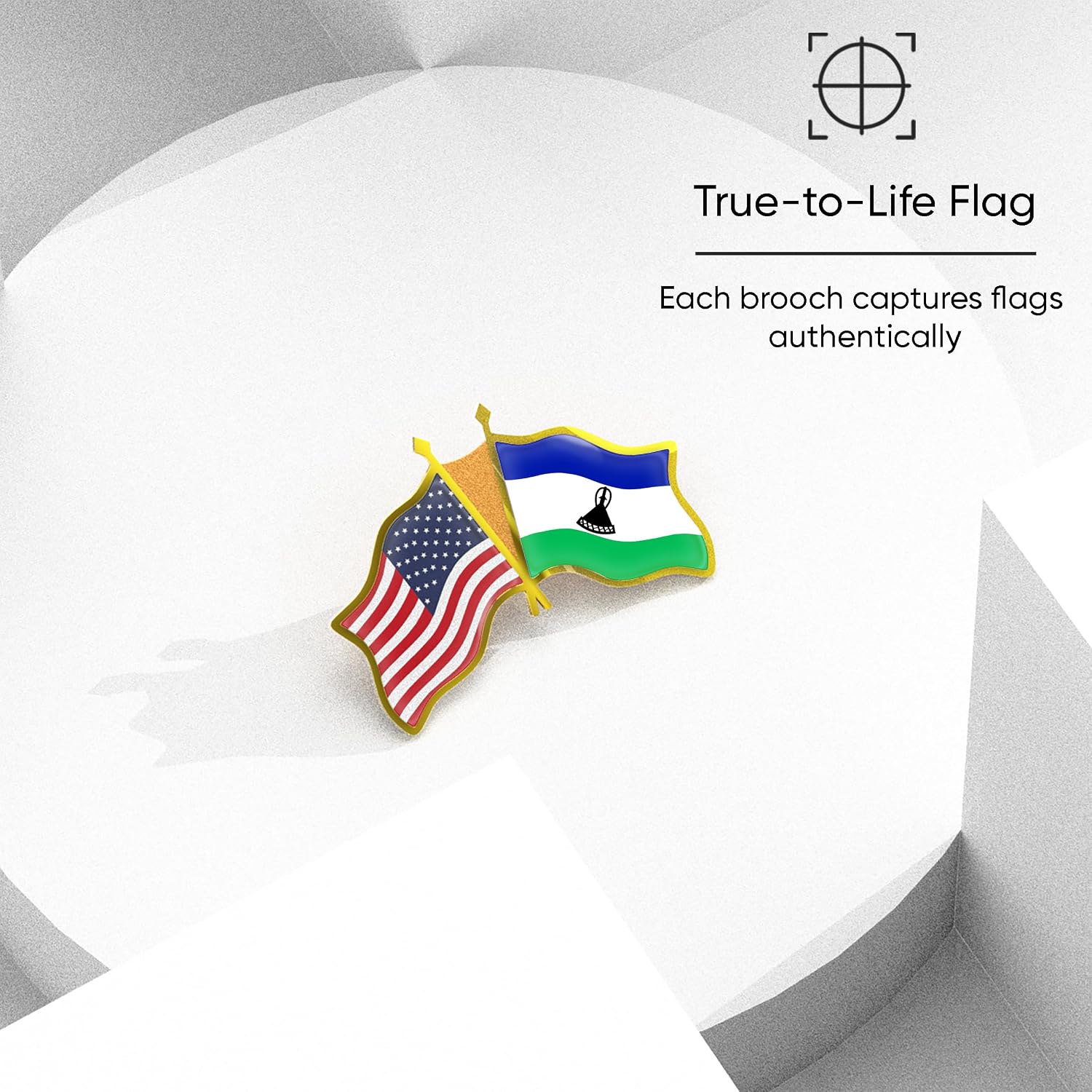 USA and International Crossed Flag Lapel Pin | World Traveler National Friendship Souvenir Gifts for Men & Women | American & All Countries Double Flag Patriotic Pins for Hat, Tie, and Backpack image 4