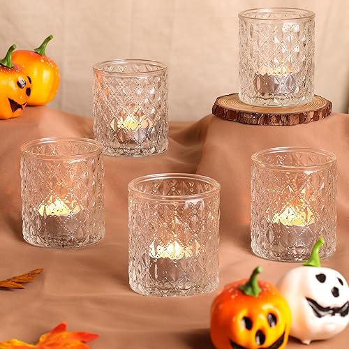 Miniatura 6 de 12 portavelas votivas grandes de 2.8 x 3.2 pulgadas, portavelas de cristal transparente para despedidas de soltera, bodas, centros de mesa, fiestas,