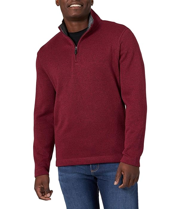 Long Sleeve Fleece Quarter-zip, Zinfandel Heather, XX-Large by Wrangler Authentics - Used condition - US$16.72