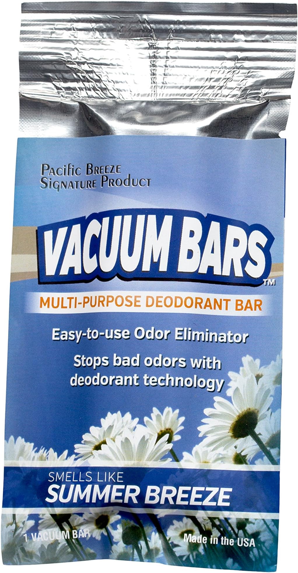 Pacific Breeze Products Vacuum Bars All Purpose Deodorant Bars, Pet Air Freshener, Car Air Fresheners (Summer Breeze)