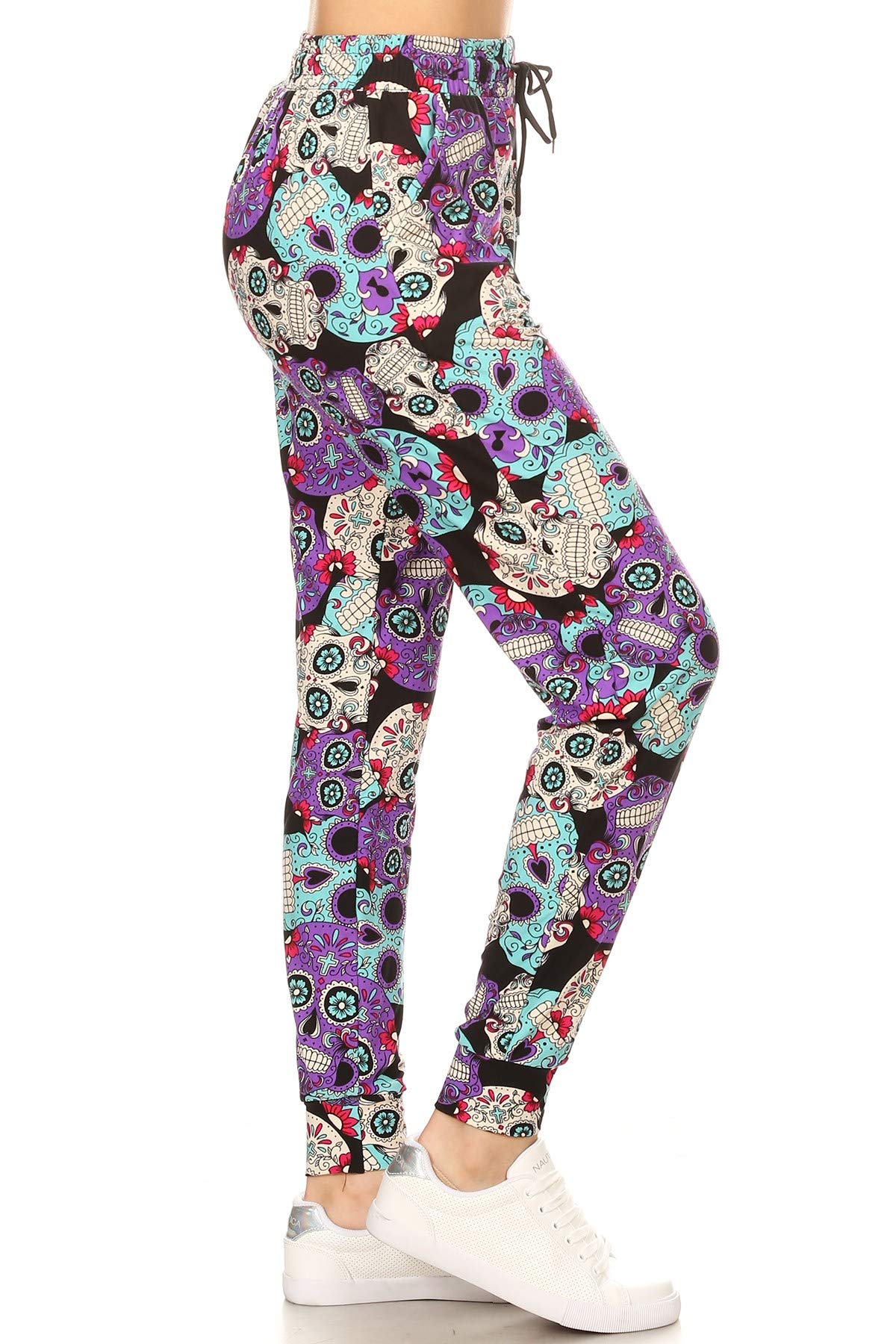 Leggings Depot High Waisted Floral Space Print Leggings for Women  Regular, Plus, 1X3X, 3X5X
