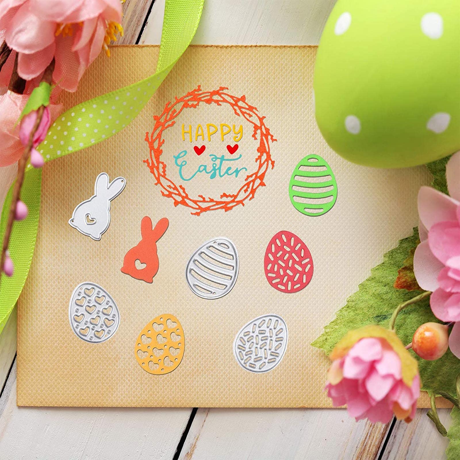 Set Di 6 Fustelle Da Taglio A Forma Di Uovo Di Pasqua, In Acciaio Al Carbonio, Per Scrapbooking E Biglietti