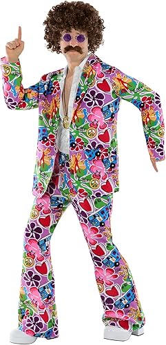 fun shack Groovy - Disfraz hippie para hombre, traje retro de los años 60 para hombres, disfraces geniales para adultos, traje hippie vintage
