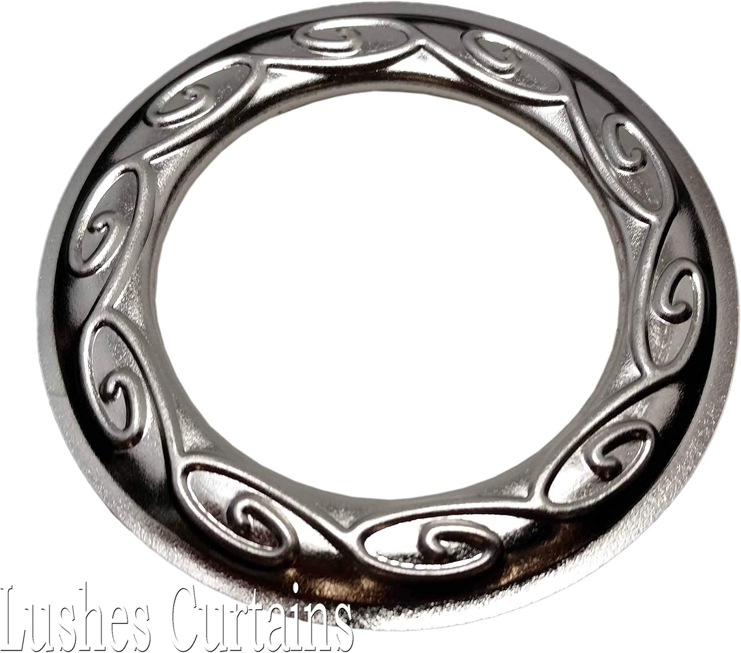 Large Nickel Design #14 Metal Curtain Drapery Hardware Supplies #12-1 9/16 inch Inner Diameter Decorative Grommet/Rings w/Washer Eyelet Lot of 10/25 / 50/100 pcs (Pack of 100)