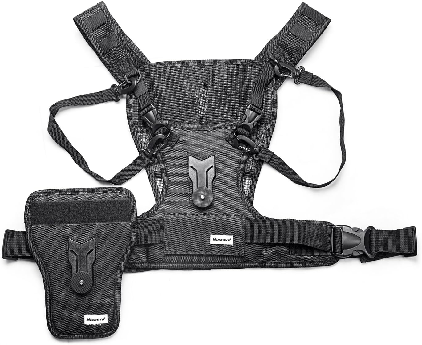 Micnova MQ-MSP01 Multi Camera Carrying Chest Harness, Professional desiged for Photo DSLR Cameras Support Straps