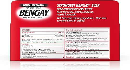 Miniatura 3 de Bengay Ultra Strength Crema de alivio del dolor analgésico tópico para artritis menor músculo articulación y dolor de espalda 4 oz 074300005362