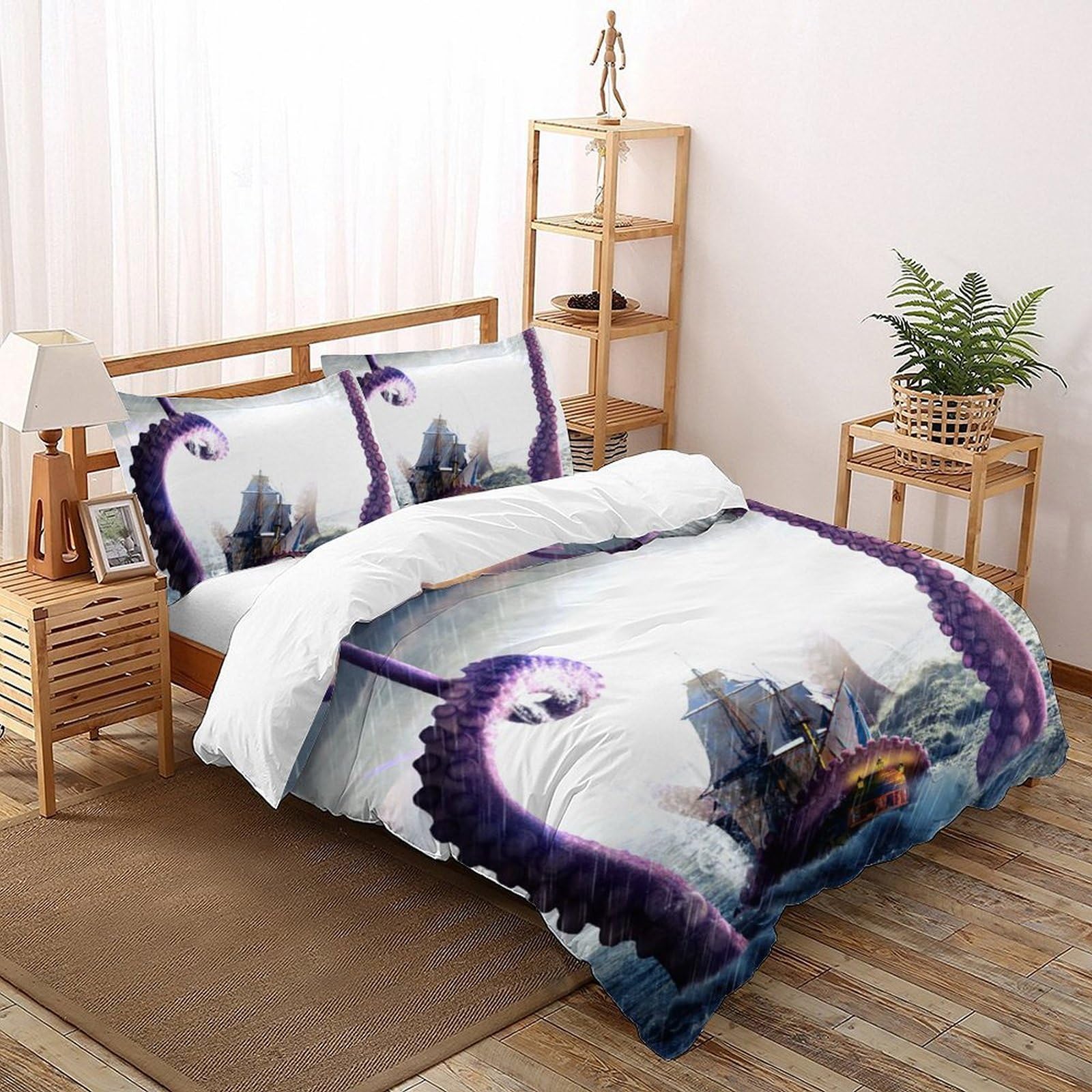 Housse de couette 3D garçon douce et facile d'entretien en 200x200