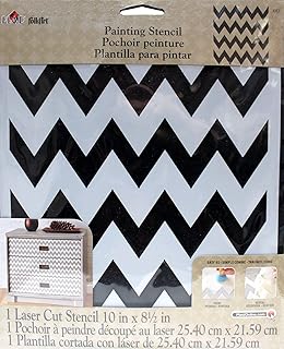 FolkArt Chevron Handmade Charlotte Laser Stencils, 4382, 10" x 8-1/2"