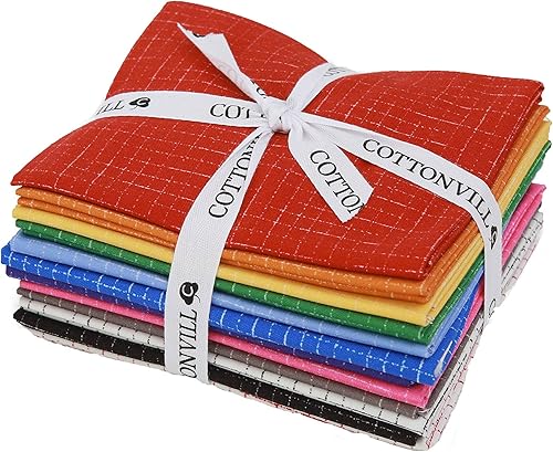 COTTONVILL EMANON - Tela de algodón con estampado de rayas, 20 unidades