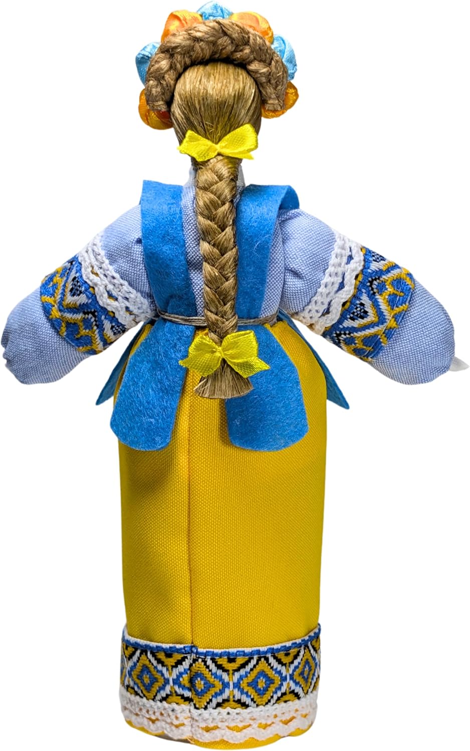 Exclusive Collectible Ukraine Motanka Doll Slavic Design Handmade Made in Ukraine 7.5" (Yellow-Blue)
