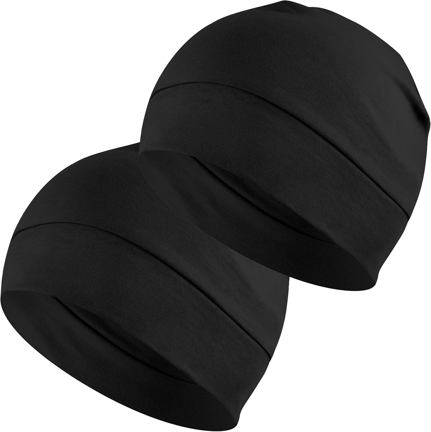 EINSKEY 100% Cotton Skull Cap 2-Pack Beanie Hat for Men & Women