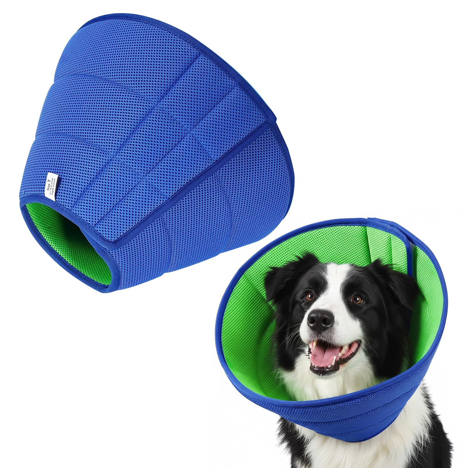 Soft Dog Cone Collar for Dogs After Surgery, Adjustable Neck Recovery Collar for Dogs and Cats Breathable Buster Collars for Dog, Protective Head Cone Pet Cat Cones to Stop Licking (M)