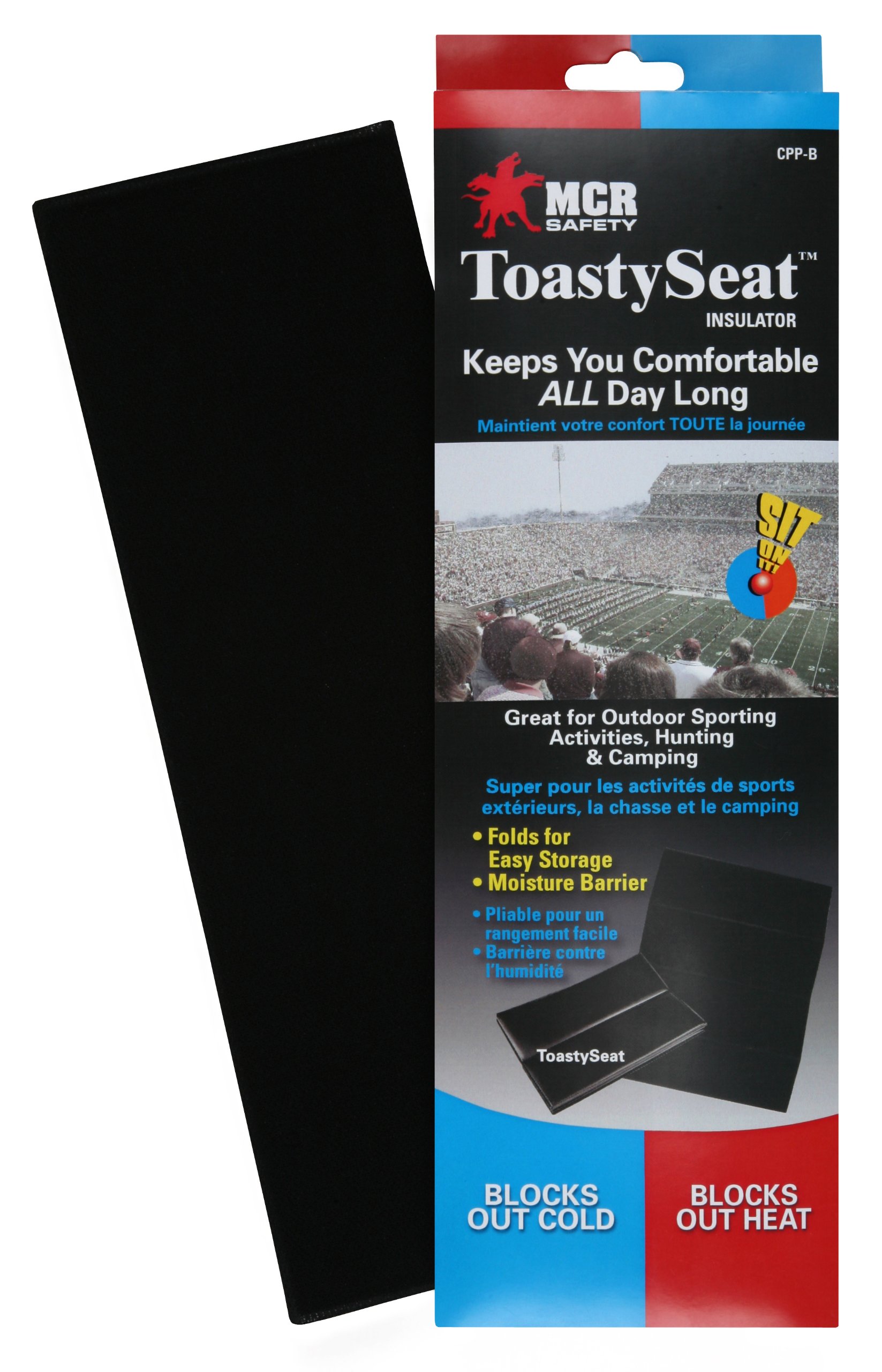 Safety Works CPP-B Toasty Seat Cushion Infused with Aerogel Black
