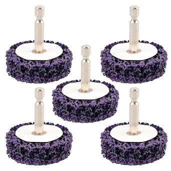 ZORUNNA Paint Stripper Discs, 2" Effective Paint Remover for Metal, 5 PCS Quick Change Paint Eater with 1/4" Hex Shank, for Grinding Wood, Metal, Plastic and Fiberglass.
