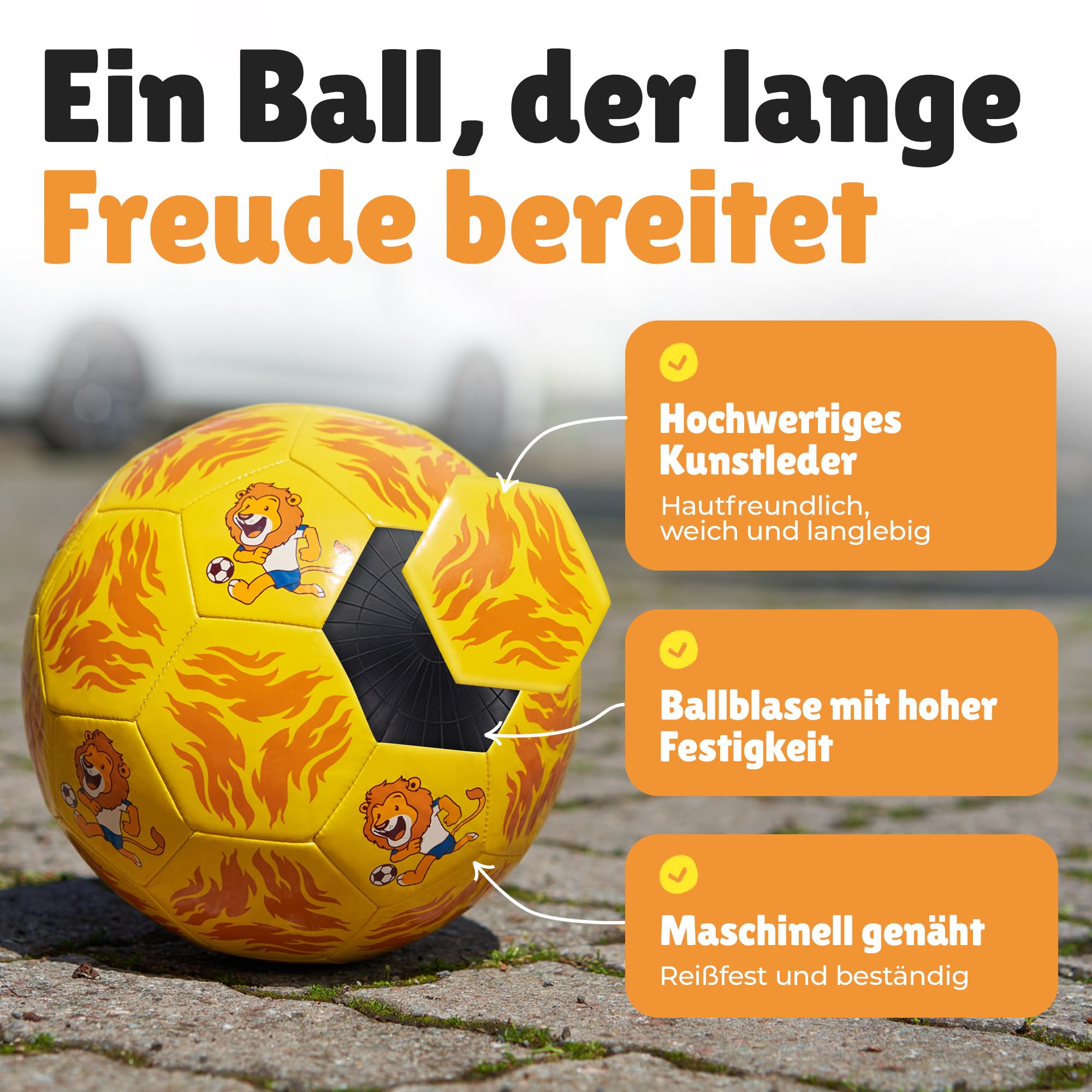 Fussball für Kinder - Fußball Größe 3 - Leichter Bambini-Ball mit verschiedenen Motiven - extra langlebig - Kindergeburtstag Gastgeschenk - Outdoor-Spielzeug