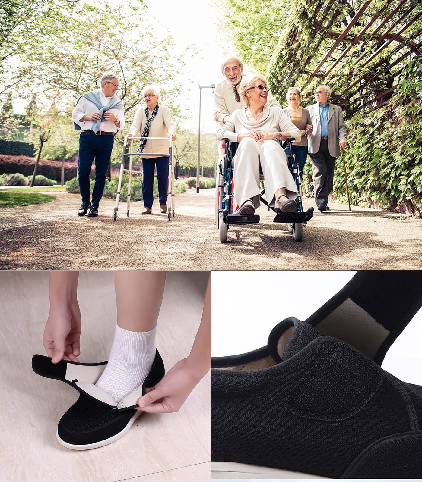 Scarpe di Larghezza Extra Larga Donna Uomo Scarpe diabetiche Ortopediche artrite Piedi gonfi Calzature per Uomo Donna per Anziani Artrite Edema Piedi gonfi Pollice valgo