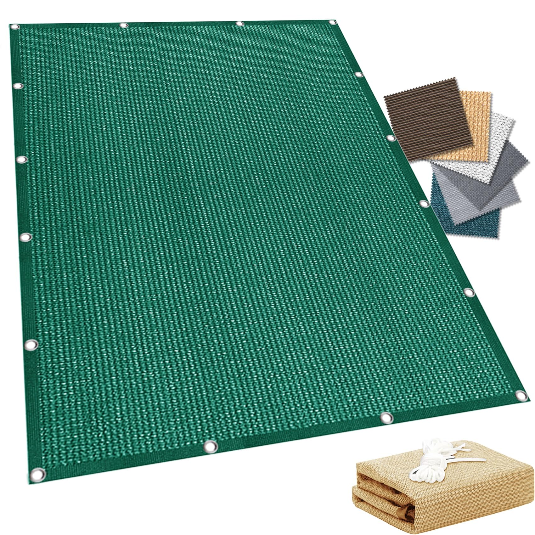 Voile d'ombrage pare-soleil pour plein air jardin terrasse balcon vert