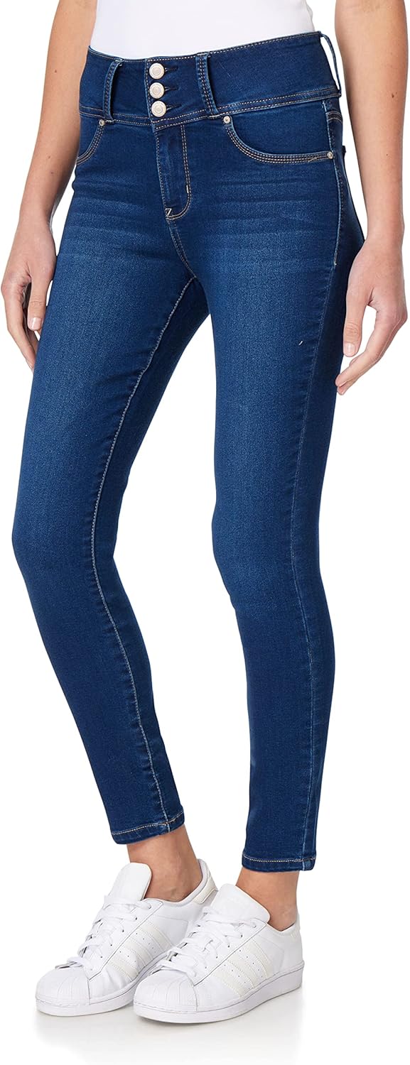 WallFlower Women’s Sassy Skinny High-Rise Insta Soft Juniors Jeans (Standard and Plus)