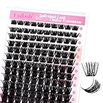 Cluster Lashes 200 D Lash Clusters D Curl 8-16mm Lash Extension Clusters Individual Lashes Soft DIY Eyelash Extensions Mixed Tray Eyelash Clusters Natural Look (200D-0.07D, 8-16mm)