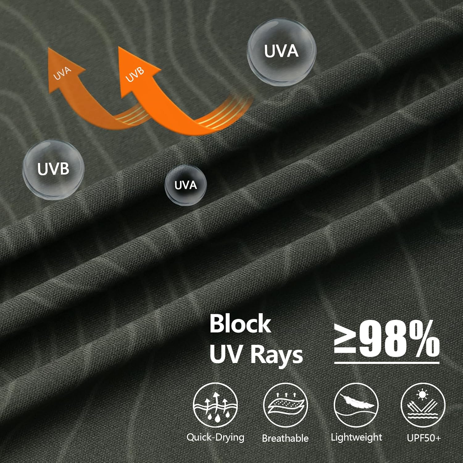 LOOGU Men's UPF 50+ Sun Protection Hoodie Shirt Long Sleeve Lightweight, Rash Guard SPF T-Shirts for Fishing Hiking - Image 6