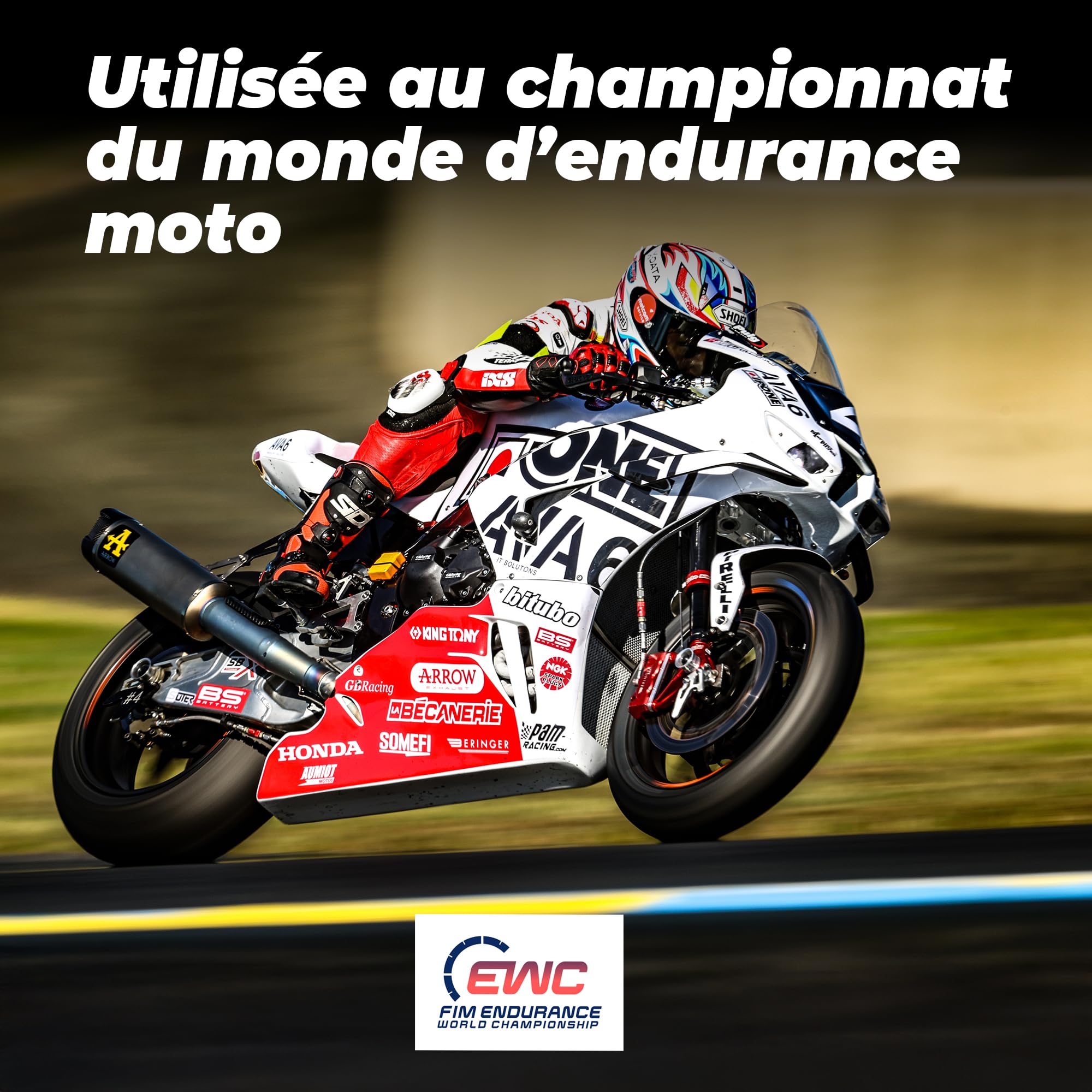 IPONE – Huile Moteur Moto 4 Temps 5W40 Shogun – Bidon 4 Litres - 100% synthétique - Gamme Racing - Performances exceptionnelles - Protection maximale du moteur - Testée et approuvée en compétition