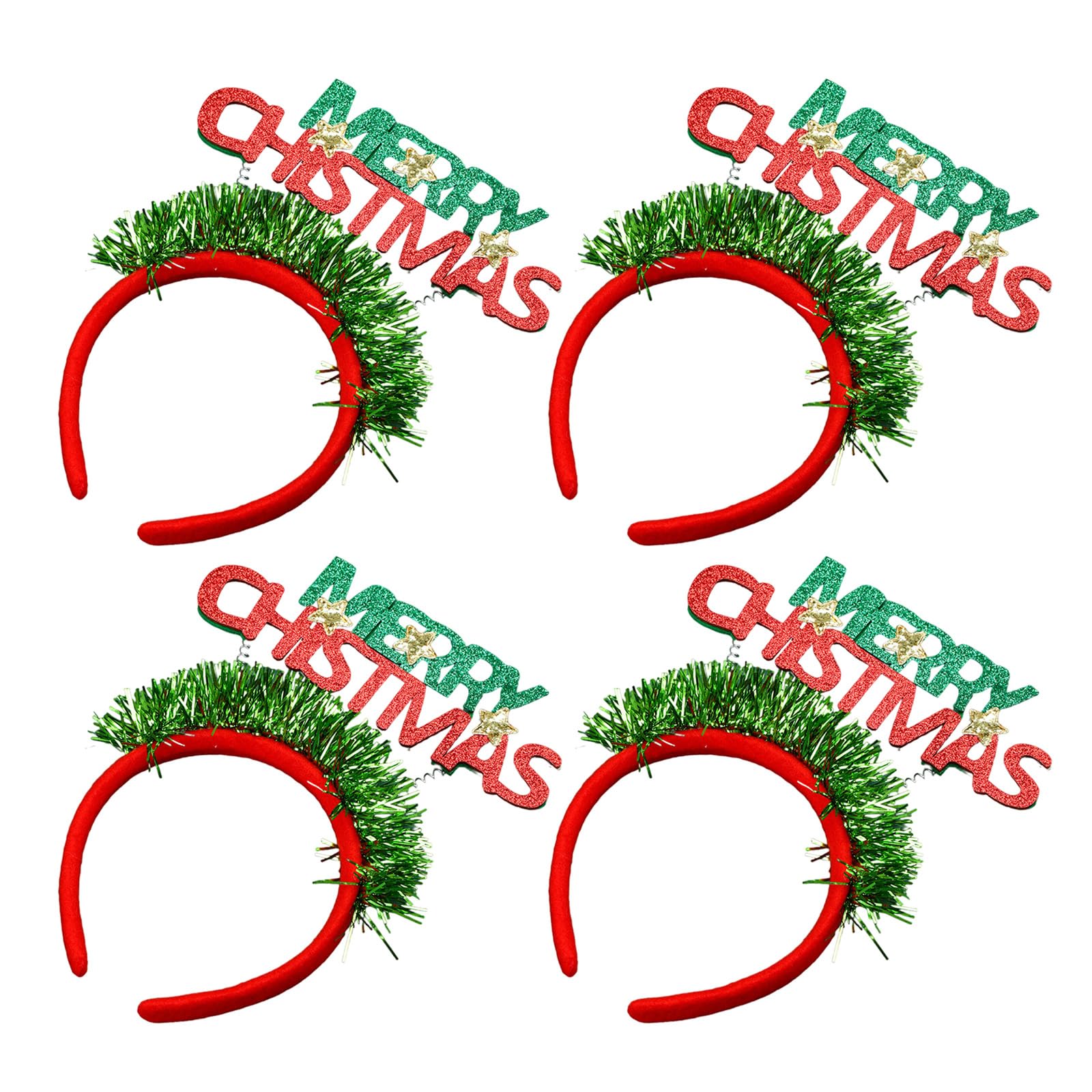 Elnwnnkc Women's C Elnwnnk 4Pcs Letters Decorated Hristmas Headbands Hristmas Letters Headbands Festival Hair Decorations For And Girl Party Accessories