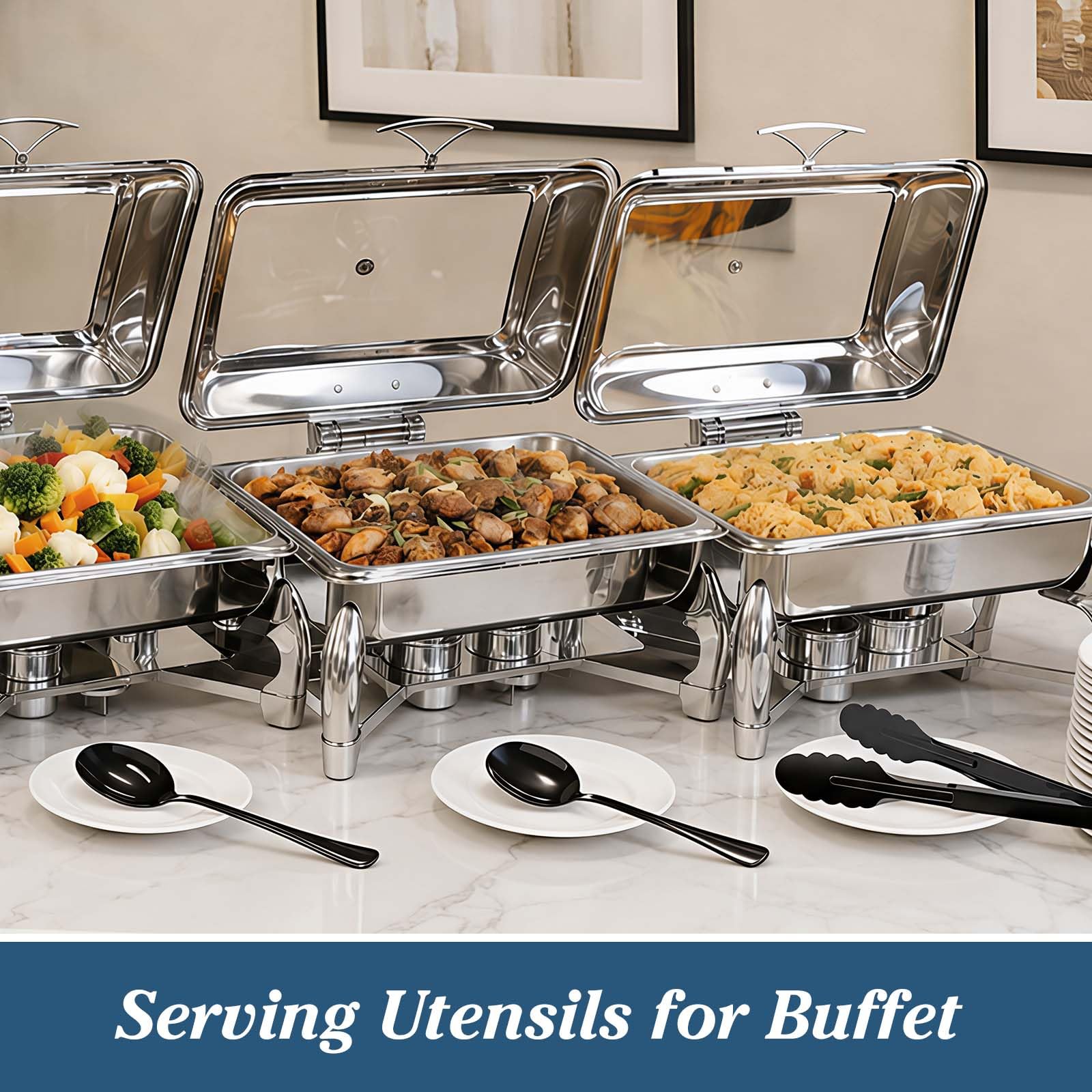 Mwellewm Buffet Utensil Set - 18 Pcs -2