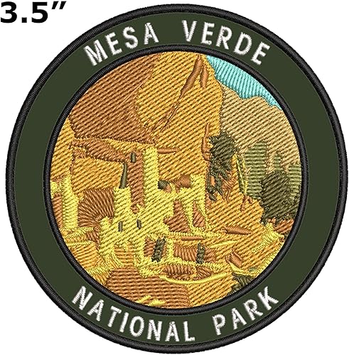 Miniatura 2 de Parque Nacional Mesa Verde - Parche bordado de 3.5 pulgadas para chaleco de ropa, bordado decorativo para coser, emblema de insignia, recuerdo de la