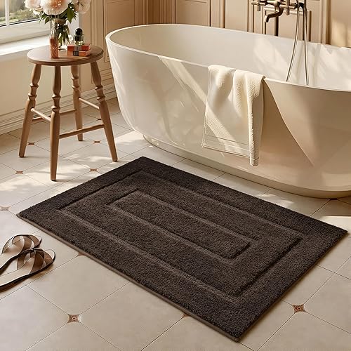 Miniatura 43 de HOMORE Alfombra Pasillo de Baño de 24 x 60 pulgadas, antideslizante, lavable, alfombras de baño largas de microfibra suave y absorbente, tapete de