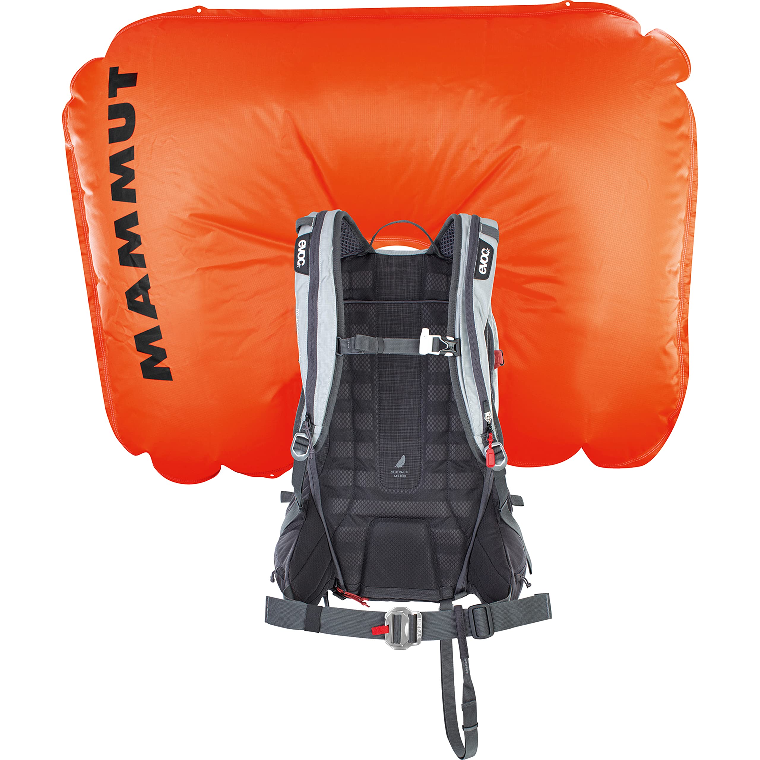 EVOC LINE R.A.S. 30 sac à dos compatible avec l'airbag d'avalanche, sac à dos backcountry (BODY HUGGING, compartiment d'avalanche, TECHNOLOGIE MAMMUT AIRBAG), argent/gris carbone chiné