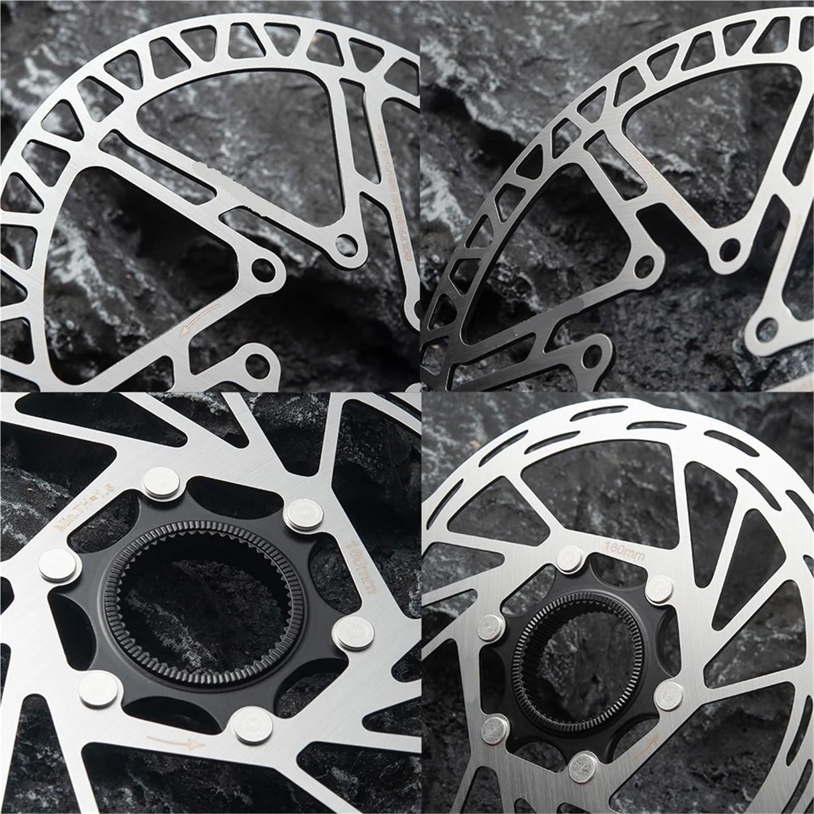 Disque de Frein VTT Frein à Disque, Disque de frein Center Lock et 6 boulons robuste 140 mm, 160 mm, 180 mm, pour VTT/route(Center Lock 140mm)