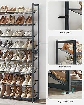 棚・シェルフ・ラック hysteric glmour STACKABLE SNEAKERS RACK Amazon.com: SONGMICS Shoe Rack, 8-Tier Shoe Organizer, Metal