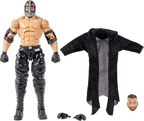 WWE Elite Collection Figura de acción T-Bar de 6 pulgadas coleccionable para fanáticos de la WWE a partir de 8 años