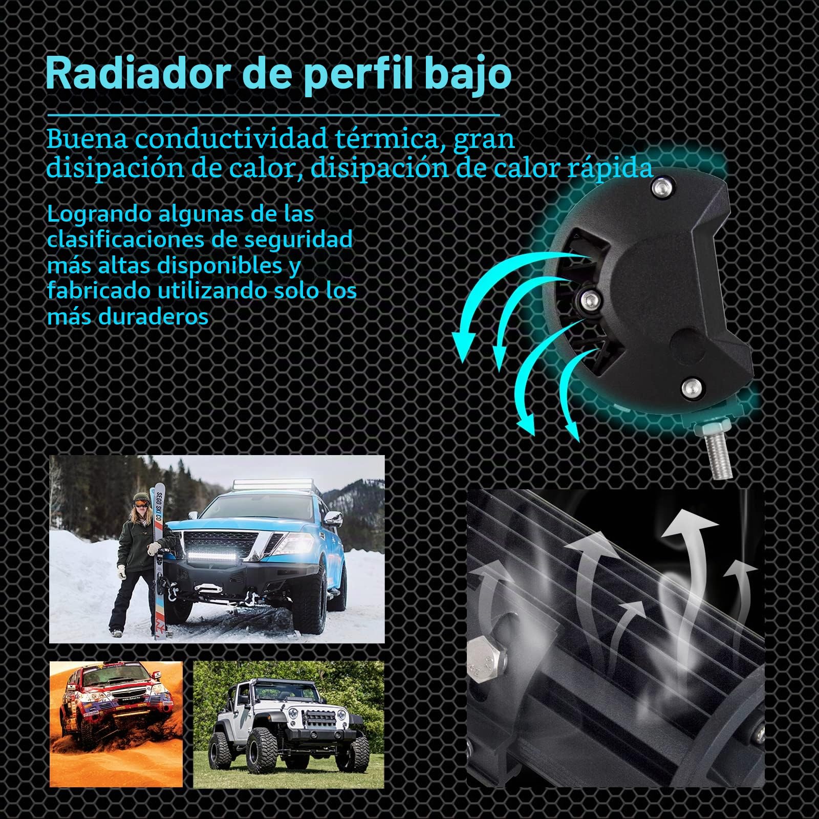 RIGIDON Barra Led 23 Pulgadas 59cm 570W Barras de Luz de Trabajo, 12V 24V 6000K IP67 Impermeable lámparas de conducción faros led foco led tractor para 4x4 Coche Off Road Camión ATV UTV SUV Barco