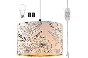 Plug-In Pendant Light with 15 ft. Clear Cord