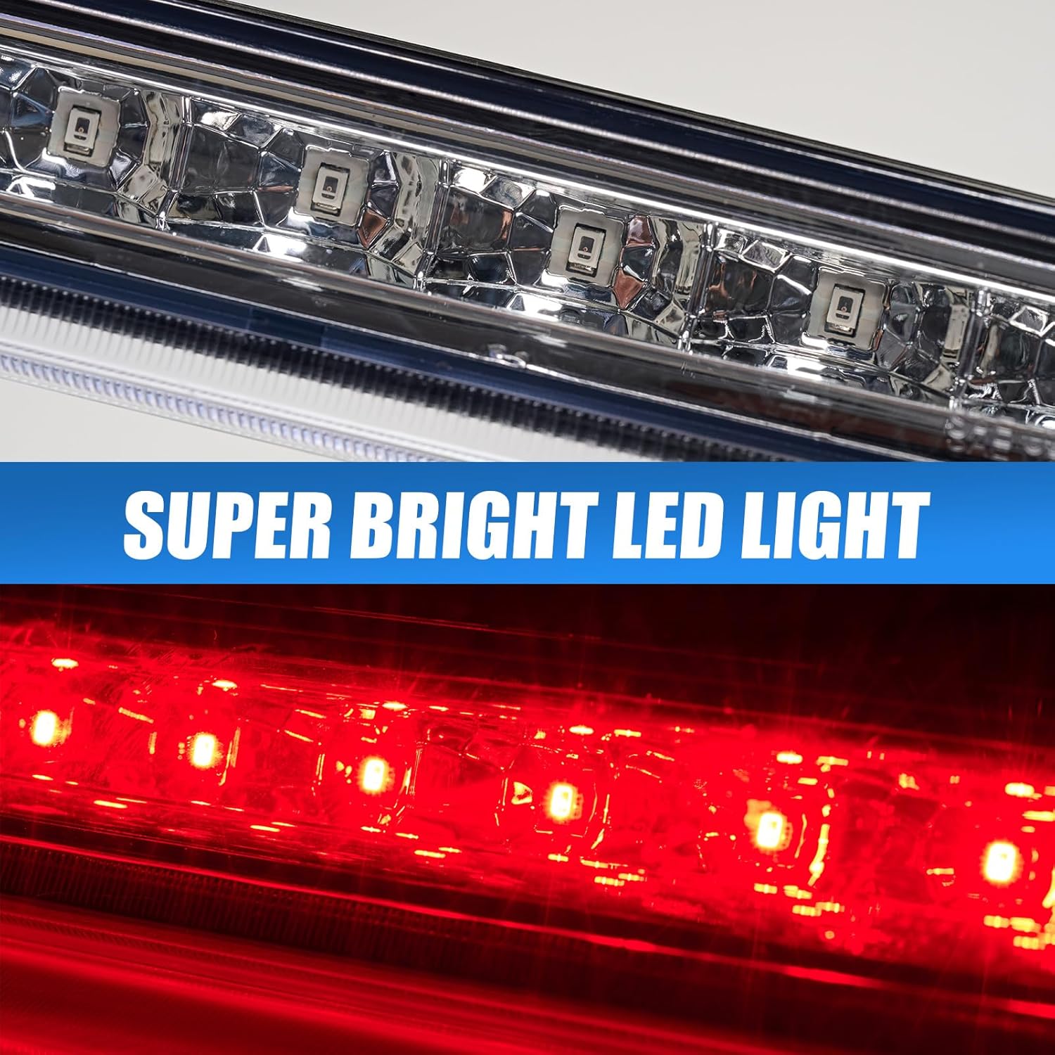 Third Brake Light for 2007-2014 CHEVY SUBURBAN Accessories 1500 2500/ Tahoe, GMC Yukon Xl 1500 2500, High Mount Rear Brake Lights Assembly for 04-07 Buick Rainier Accessories