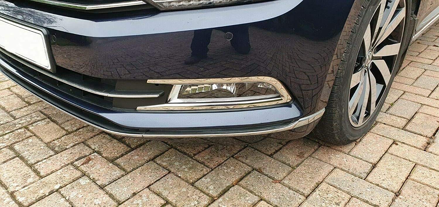 PASSAT B8 chromowana osłona ramki lamp przeciwmgielnych ze stali nierdzewnej, 2 sztuki (2014-2017)