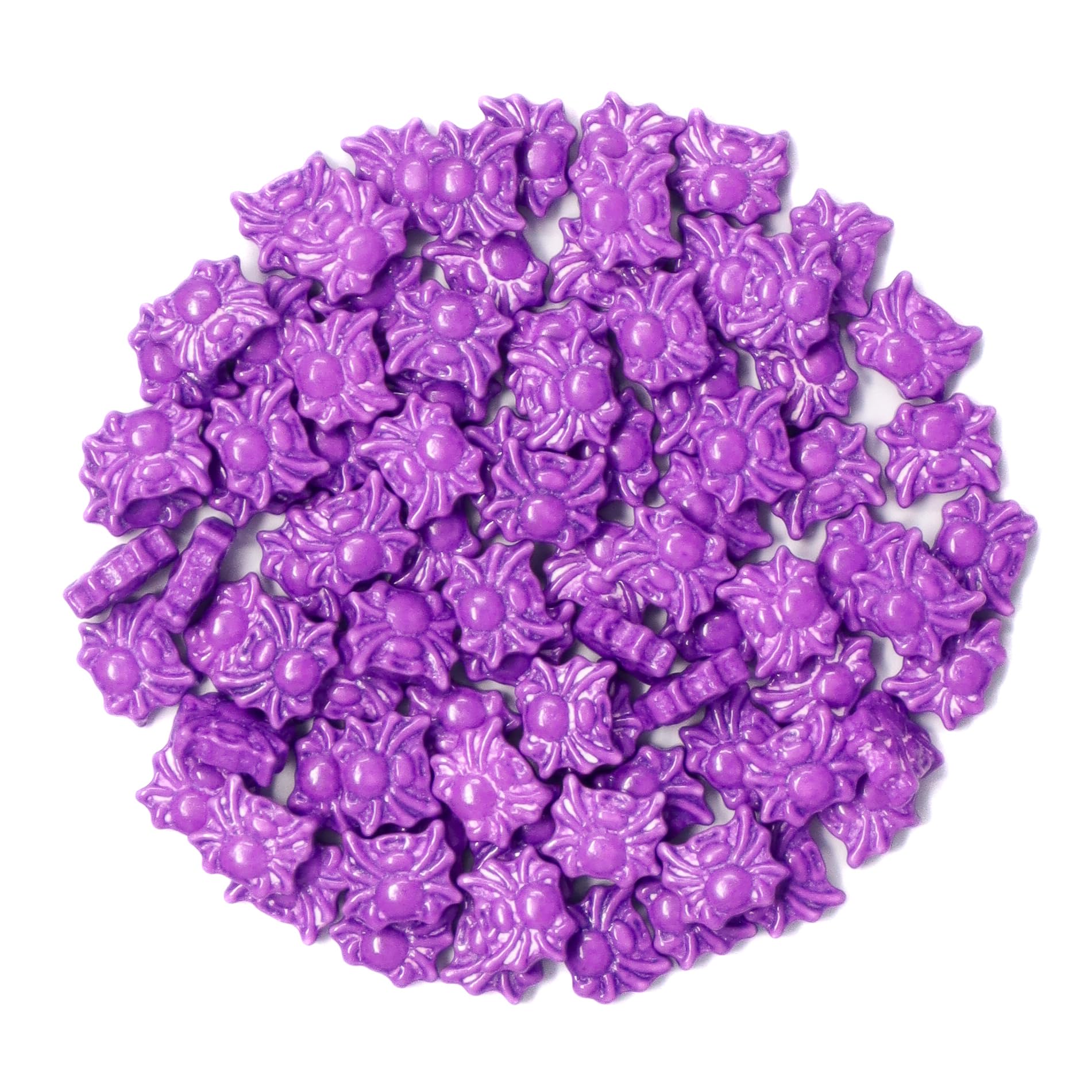Mystic Sprinkles Halloween Candy Shape Sprinkles (Purple Spiders, 1 Pound Bag)