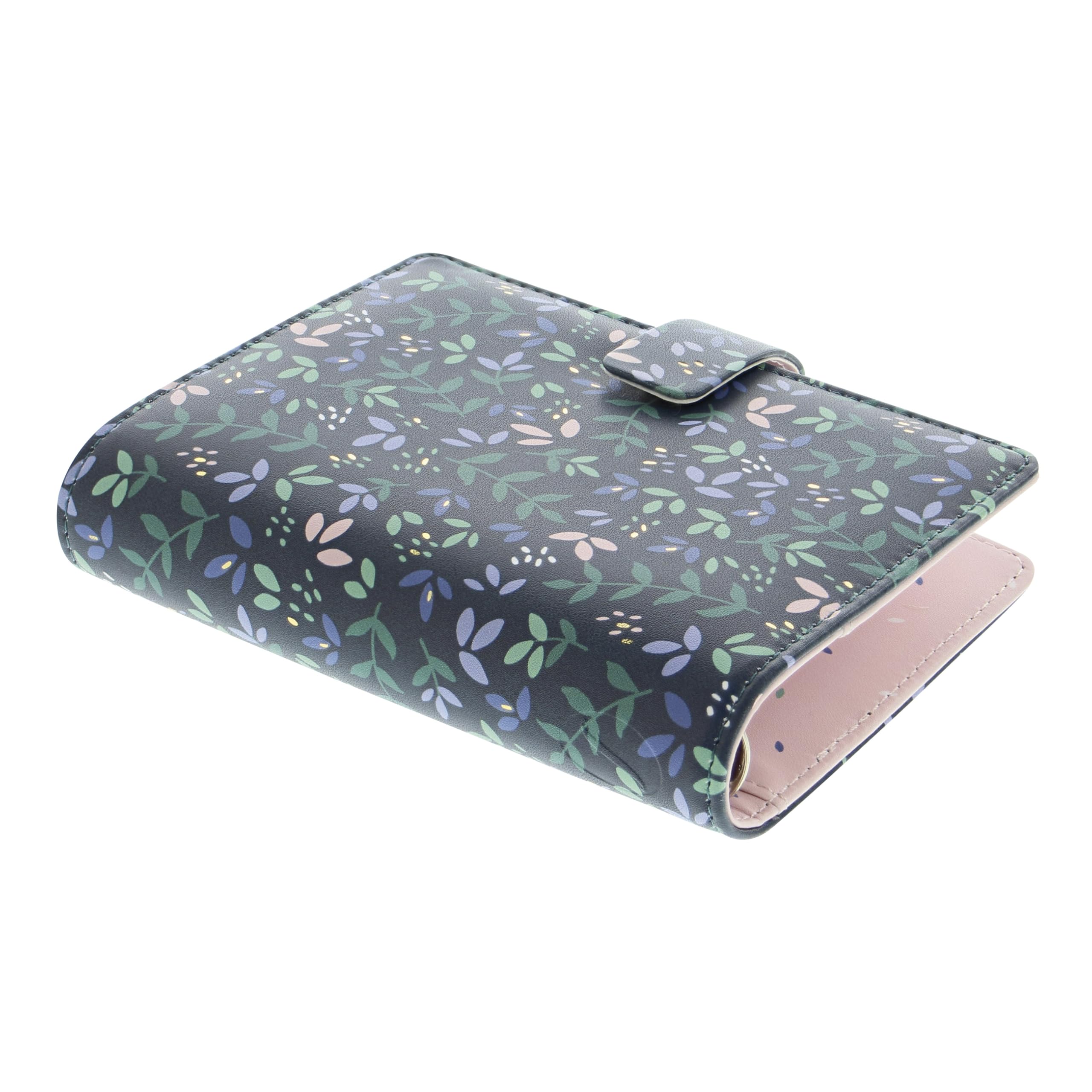 Filofax Organizer da giardino, tascabile, effetto pelle, dettagli in lamina d'oro, sei anelli, visualizzazione settimanale, multilingue (C028717)