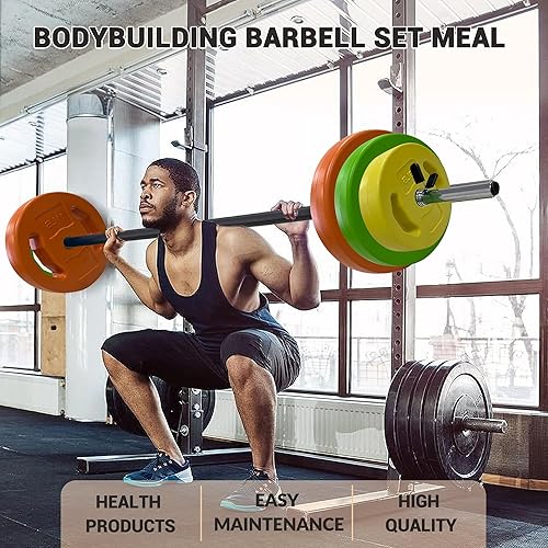 Miniatura 3 de Juego de pesas ajustables de 40 libras, juego de pesas libres para levantar, fuerza y desarrollo muscular, kit de mancuernas de levantamiento