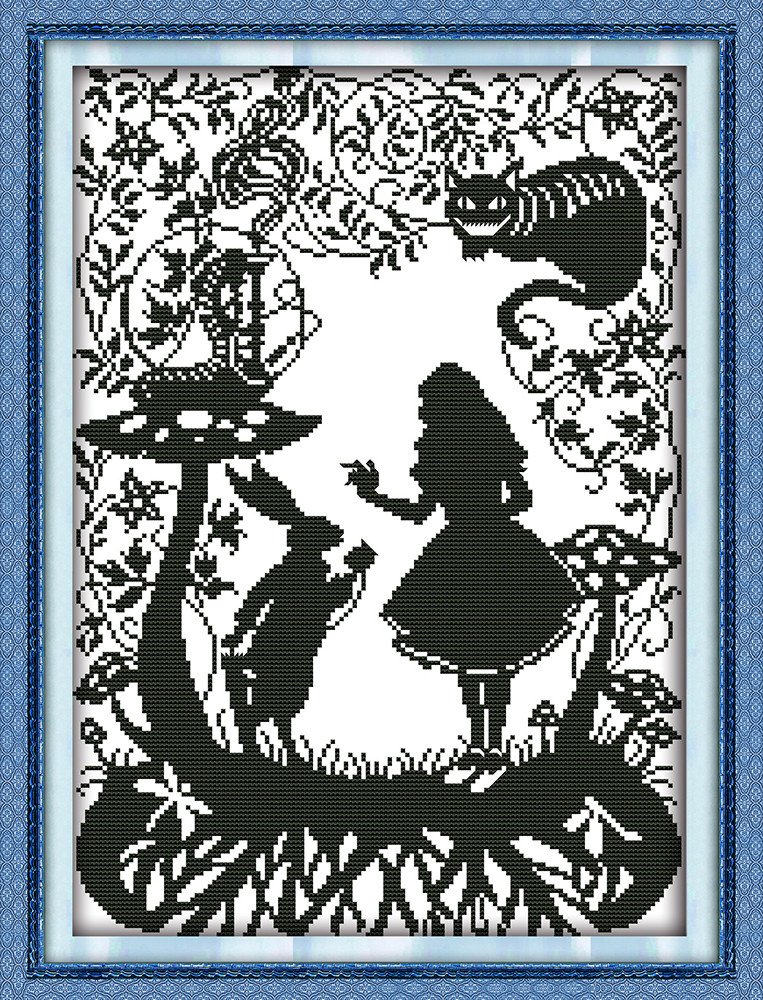 Joy SundayCross Stitch Kit 14CT Stamped Embroidery Kits Precise Printed Needlework - Fairy Tales 33×44CM