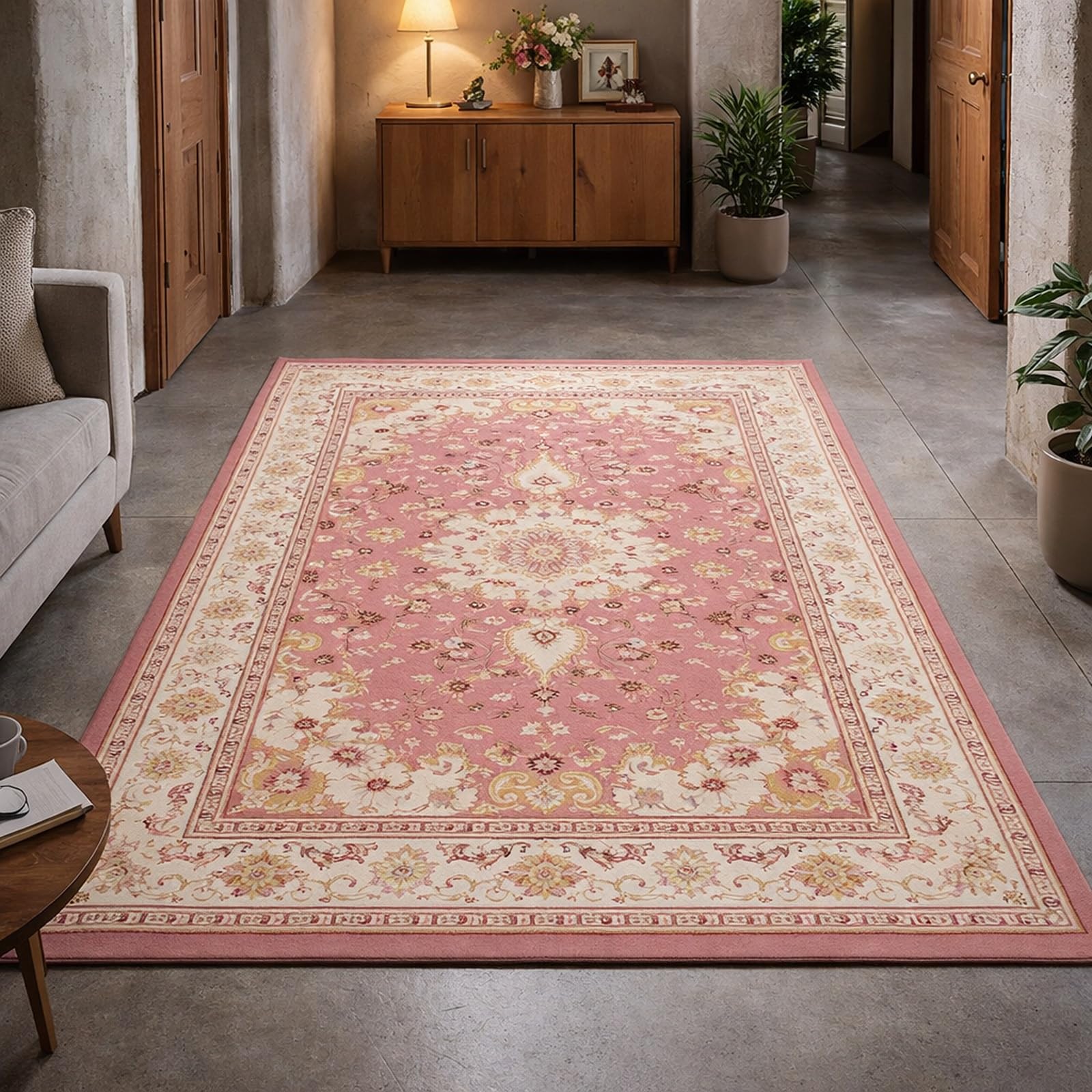 Tapis salon table basse deco coiffeuse chambre ado fille 120x185cm