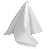 Royal Silk Deluxe White Glow Silk Dupioni Pocket Square 100% Silk - Full-Sized 17