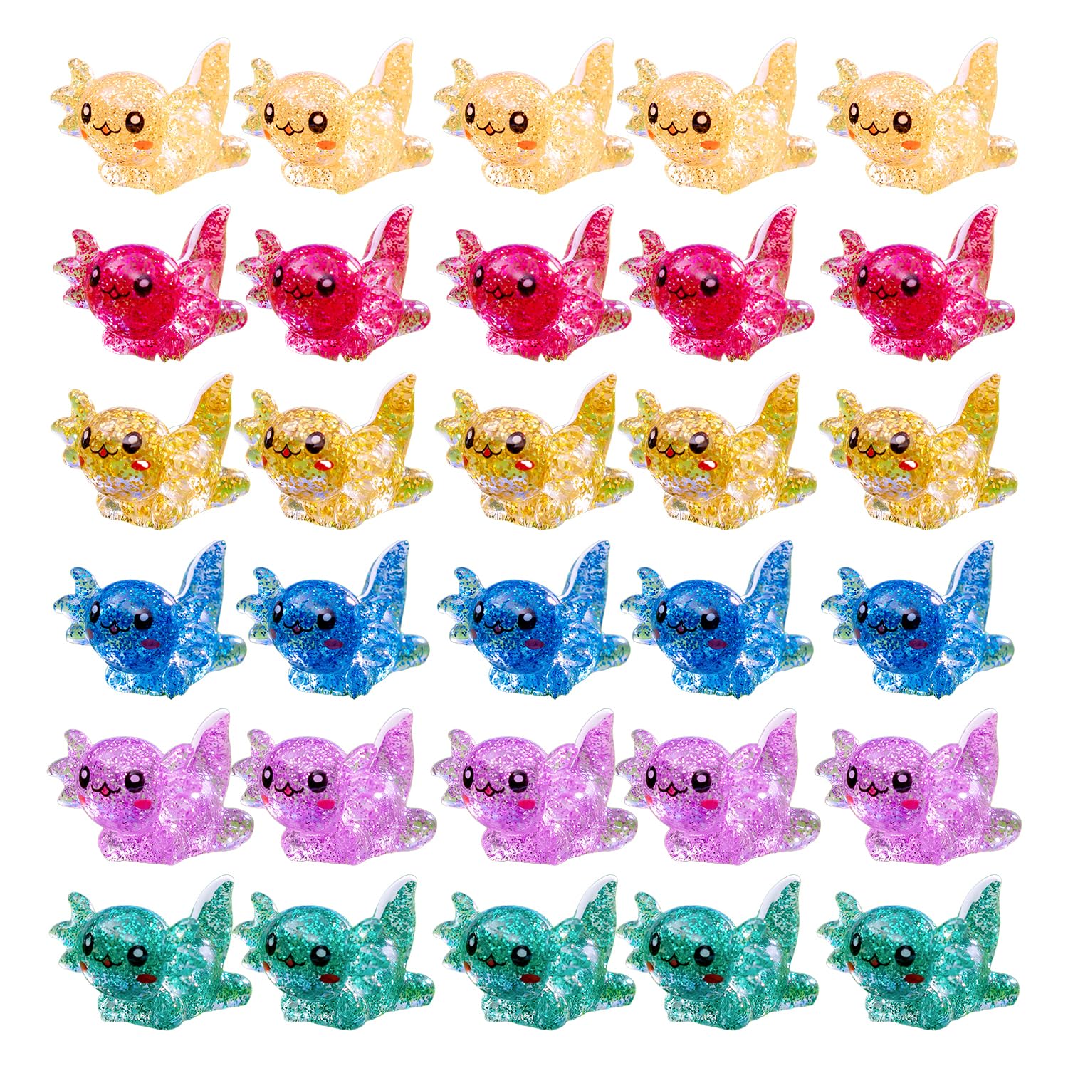 Ejufns Purple 30 Pieces Of Fine Flashing Salamander Toys, Animal-Shaped Accessories, Creative Cute Decorations, Gardening Landscaping Decorations, Desktop Flashing Decorations, Mini Handmade Materials.