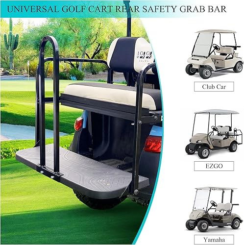 Miniatura 6 de 10L0L Barra de seguridad universal para asiento trasero de carrito de golf, compatible con Club Car EZGO, barra de agarre para asiento trasero de