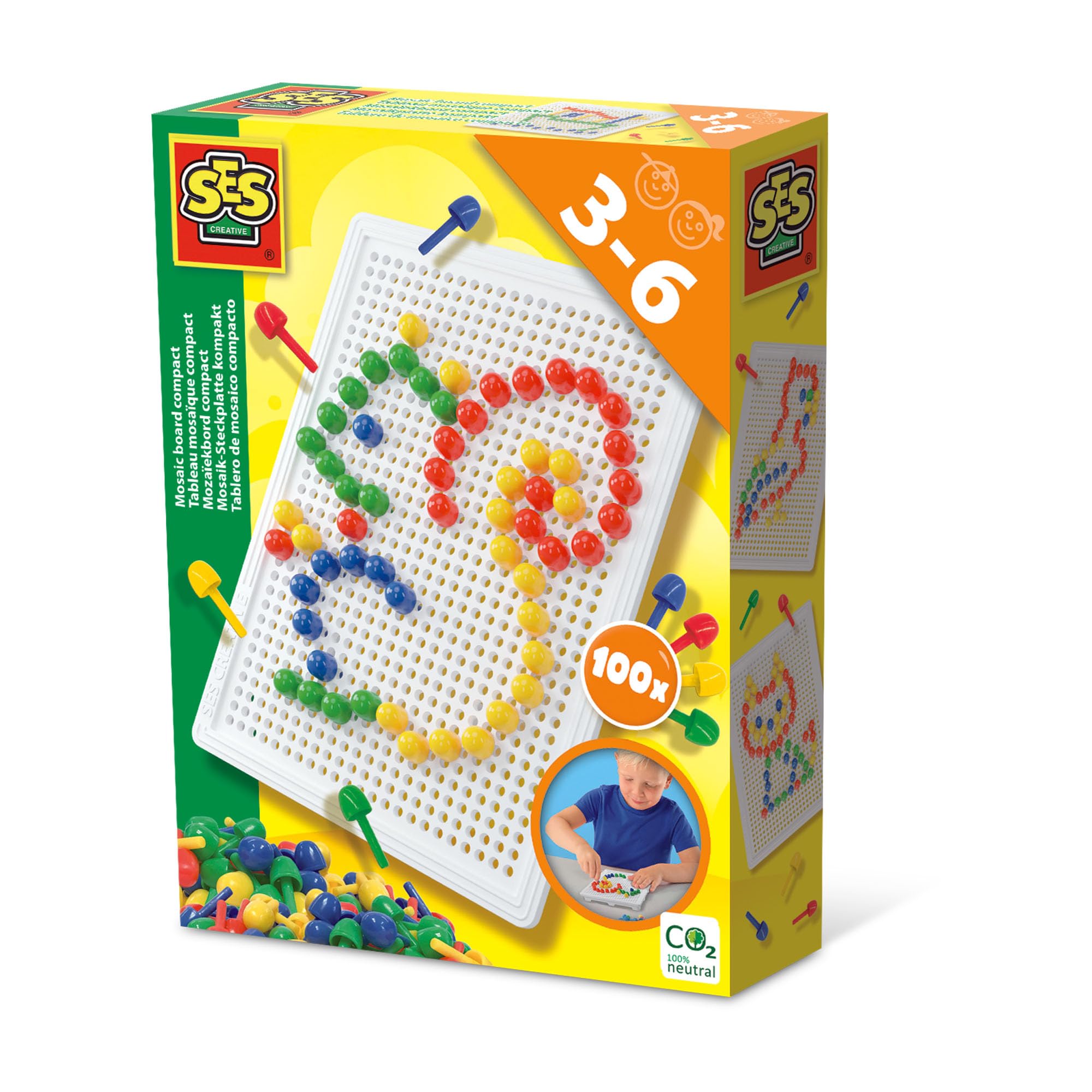 Amazon.com: SES Creative Mosaic Board Compact – 100 Colourful Pins