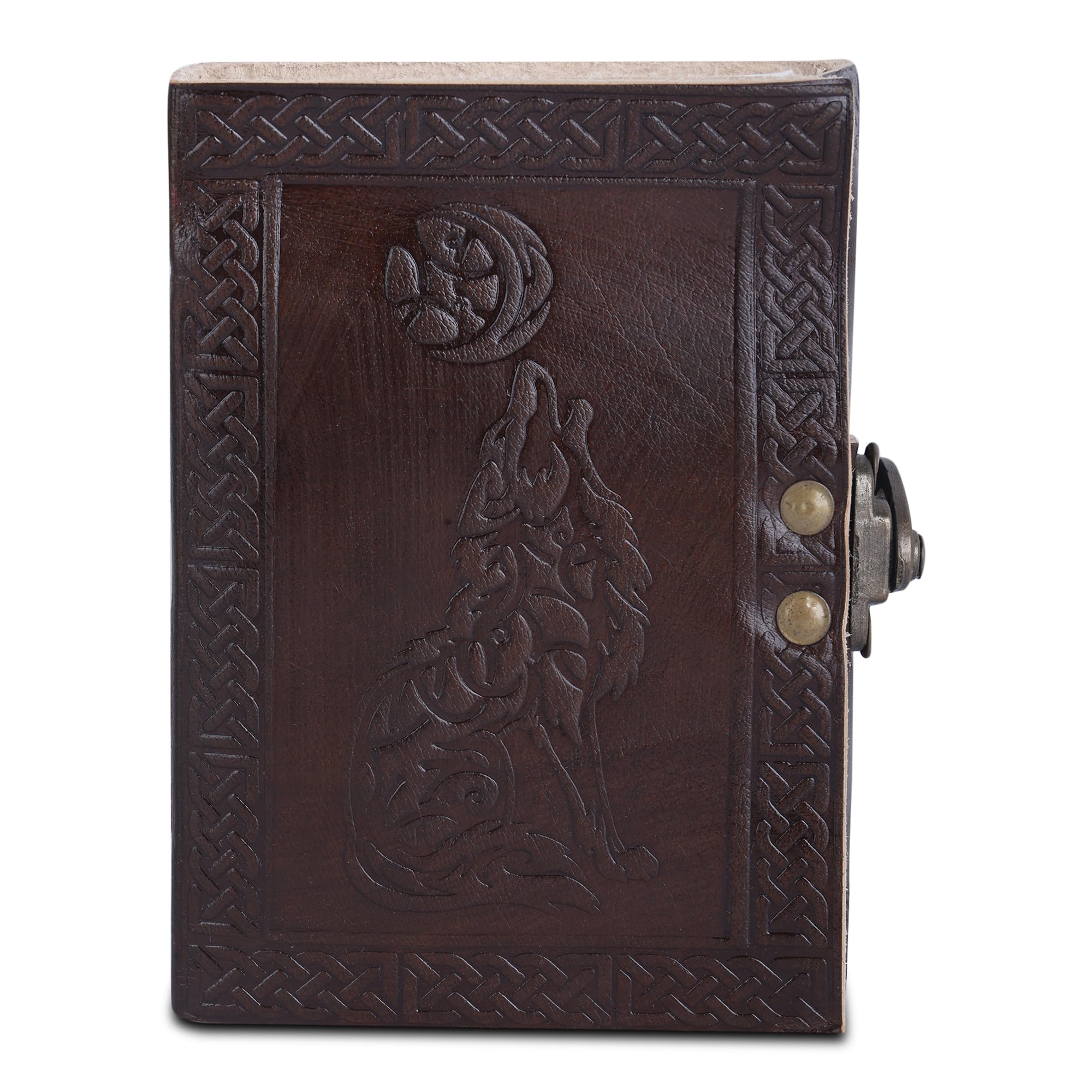 OVERDOSE Wolf Design Miniature Diary, Handcrafted Journal for Students College, Office Notebook, Sketchbook for Men And Women - Image 3