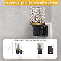 Vista 29 de L LOHAS LED Luz nocturna, paquete de 2 luces nocturnas regulables enchufables a la pared, luz nocturna RGB que cambia de color con sensor de luz